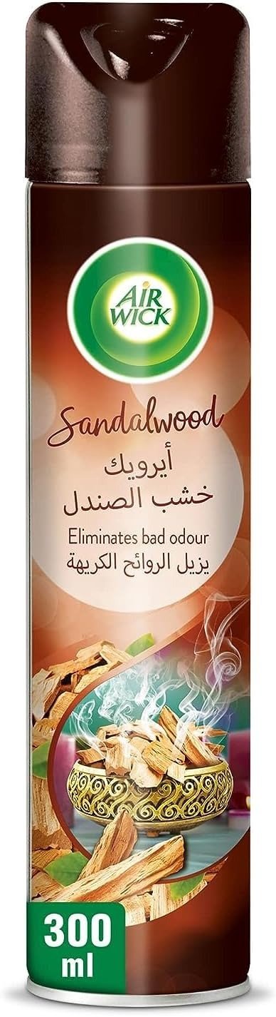 Air Wick Aerosol Air Freshener – Sandalwood Scent – 300ml | Odour Neutralizer Spray for Home, Office & More - Image 2