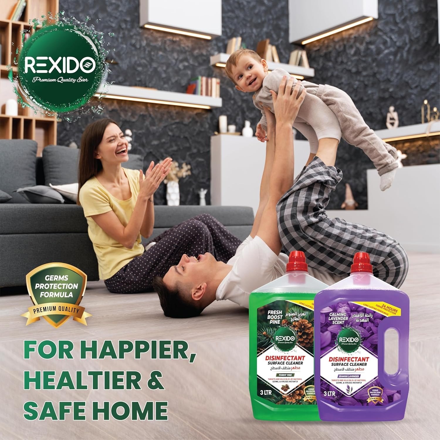 REXIDO High Power Antibacterial Floor Cleaner (Forest Pine) – 3L: - Image 8