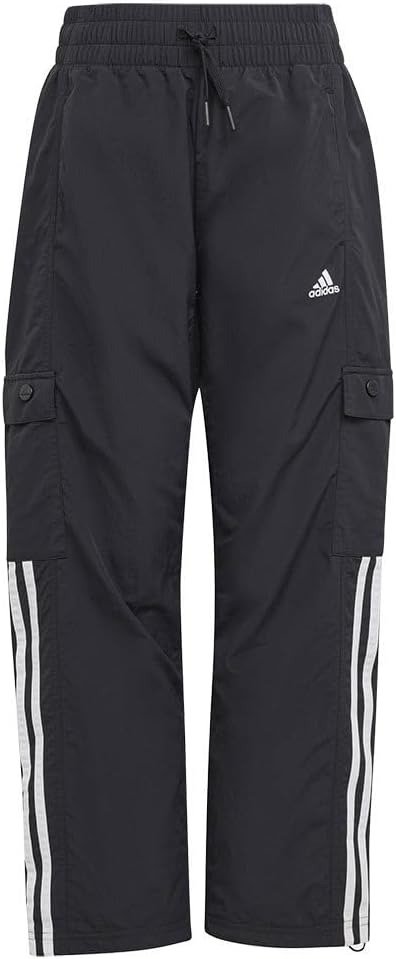 ADIDAS Street Jam Junior Cargo Pants – Loose Fit, Recycled Nylon, Adjustable Waist – White (13–14 Years) - Image 5