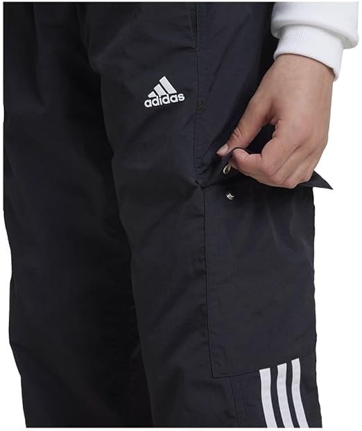 ADIDAS Street Jam Junior Cargo Pants – Loose Fit, Recycled Nylon, Adjustable Waist – White (13–14 Years) - Image 2