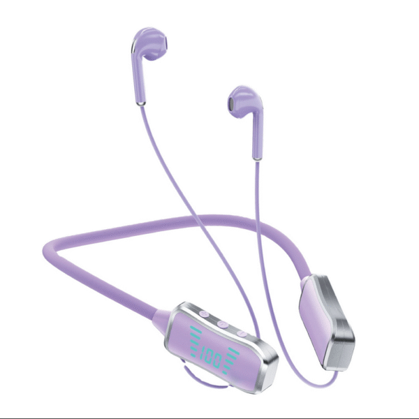 KM - KL50 Wireless Neckband Headset - Extended Battery Life in Deep- Color Blue / Purple