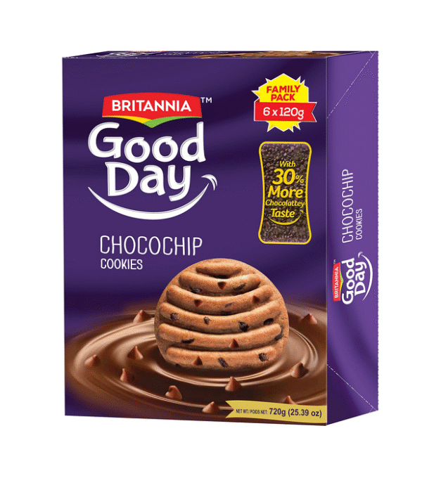 Britannia Good Day Choco Chips Cookies 25.39oz (720g) - Breakfast & Tea Time Snacks - Delicious Grocery Cookies