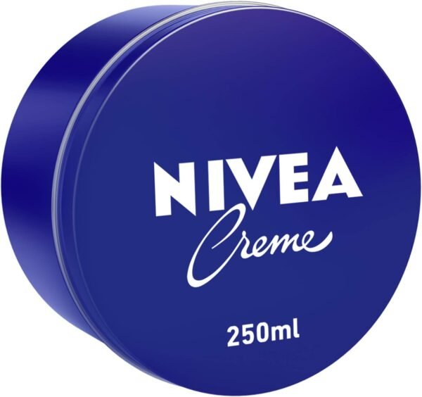 NIVEA Creme Tin Moisturizing Cream, Provides Intensive Protective Care for Soft and Supple Skin, Ideal for Daily Use as a Face, Hand, or Body, 250ml