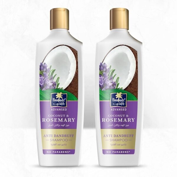 Parachute Advansed Anti-Dandruff Shampoo with Rosemary & Coconut | Nourishes Hair & Detoxes Scalp| Fights Stubborn Dandruff | 0% Harmful Chemicals | 340ml
