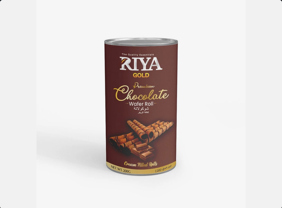 Riya Gold Premium Chocolate Wafer Roll - 200g