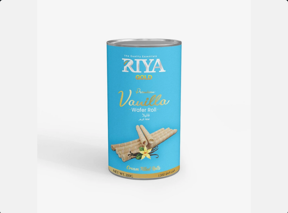 Riya Gold Premium Vanilla Wafer Rolls - 200g