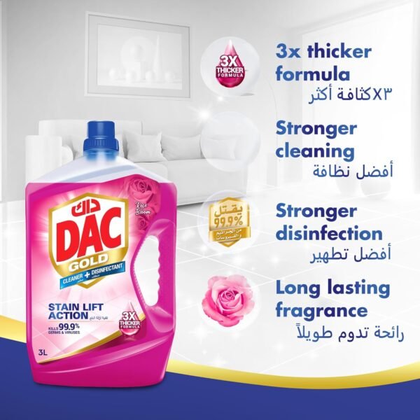 Dac Gold Multi Purpose Cleaner And Disinfectant Rose Bloom 1Litre
