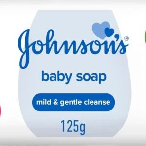 Johnson's Baby Soap, Hypoallergenic & pH balanced, Free from parabens and alcohol, Clinically proven mildness formula, suitable for babies, 125G