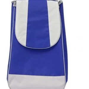 Utility Shopping Cart 45L Foldable Shopping Trolley Bag On Wheels Push Tote Cart Carts Basket Luggage Wheels Oxford Fabric Floding Portable Grocery Cart to Save Space (Color : Blue)