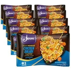 Jenan Instant Noodles Chicken Baladi Flavour 70g (Pack of 10)