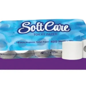 Soft Care Hygienic Clean And Super Absorbent Toilet Paper Rolls- 400Sheets X 2Ply X 10pcs