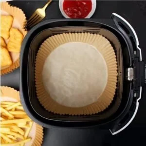 The Best Buy Air fryer Disposable Parchment paper liner plate, Non-Stick Multi use for Frying, Air Fryer, Microwave, Oven, 50 Plates