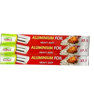 Foodpack Heavy Duty Aluminium Foil Paper Roll For Cooking Wrapping- 3X37.5 Sq.Ft