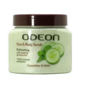 Odeon Face And Body Scrub With Cucumber And Mint For Refreshing Soft Skin- 300ml